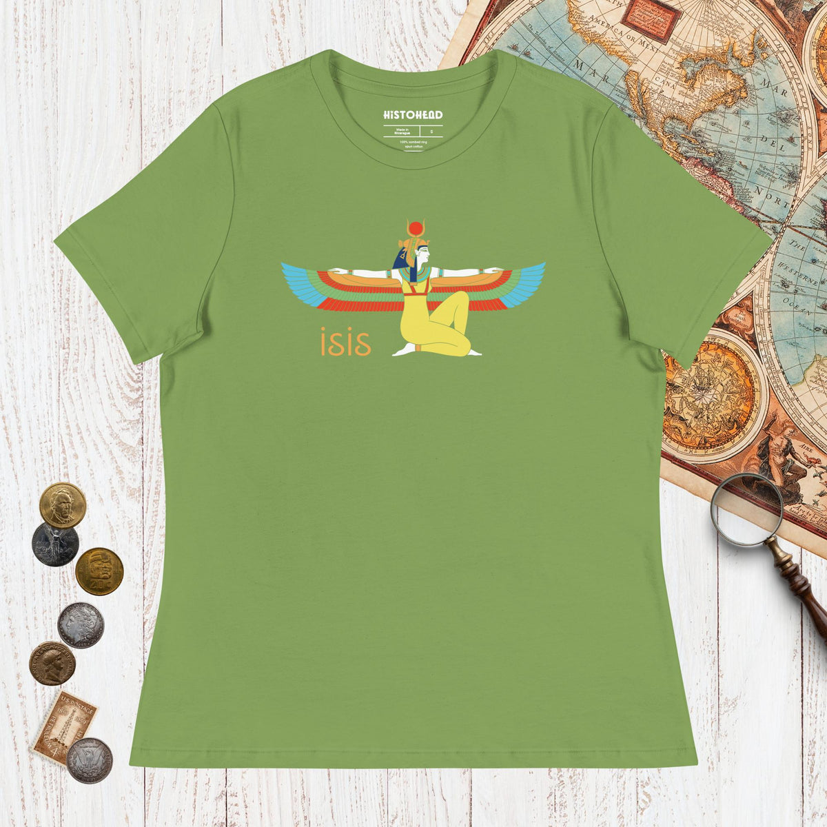 Leaf Egyptian Goddess Isis - Women's Tee - history buff gift by HistoHead