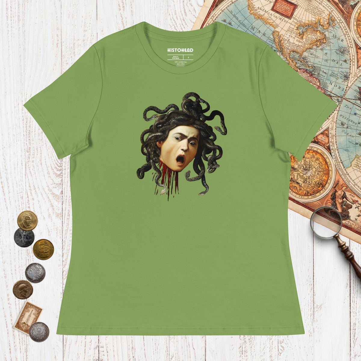 Leaf Medusa by Caravaggio - Women's Tee - history buff gift by HistoHead