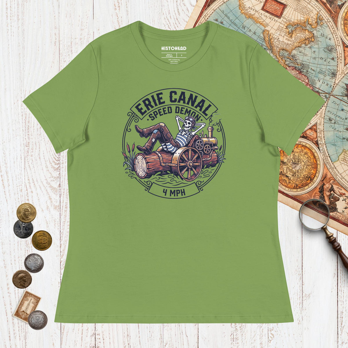 Leaf Erie Canal Speed Demon - Women's Tee - history buff gift by HistoHead