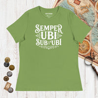 Leaf Latin Pun Semper Ubi Sub Ubi - Women's Tee - history buff gift by HistoHead