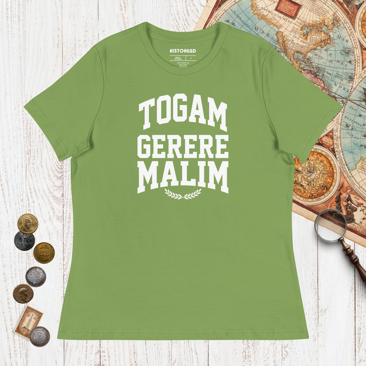 Leaf Latin I'd Rather Be Wearing A Toga - Women's Tee - history buff gift by HistoHead