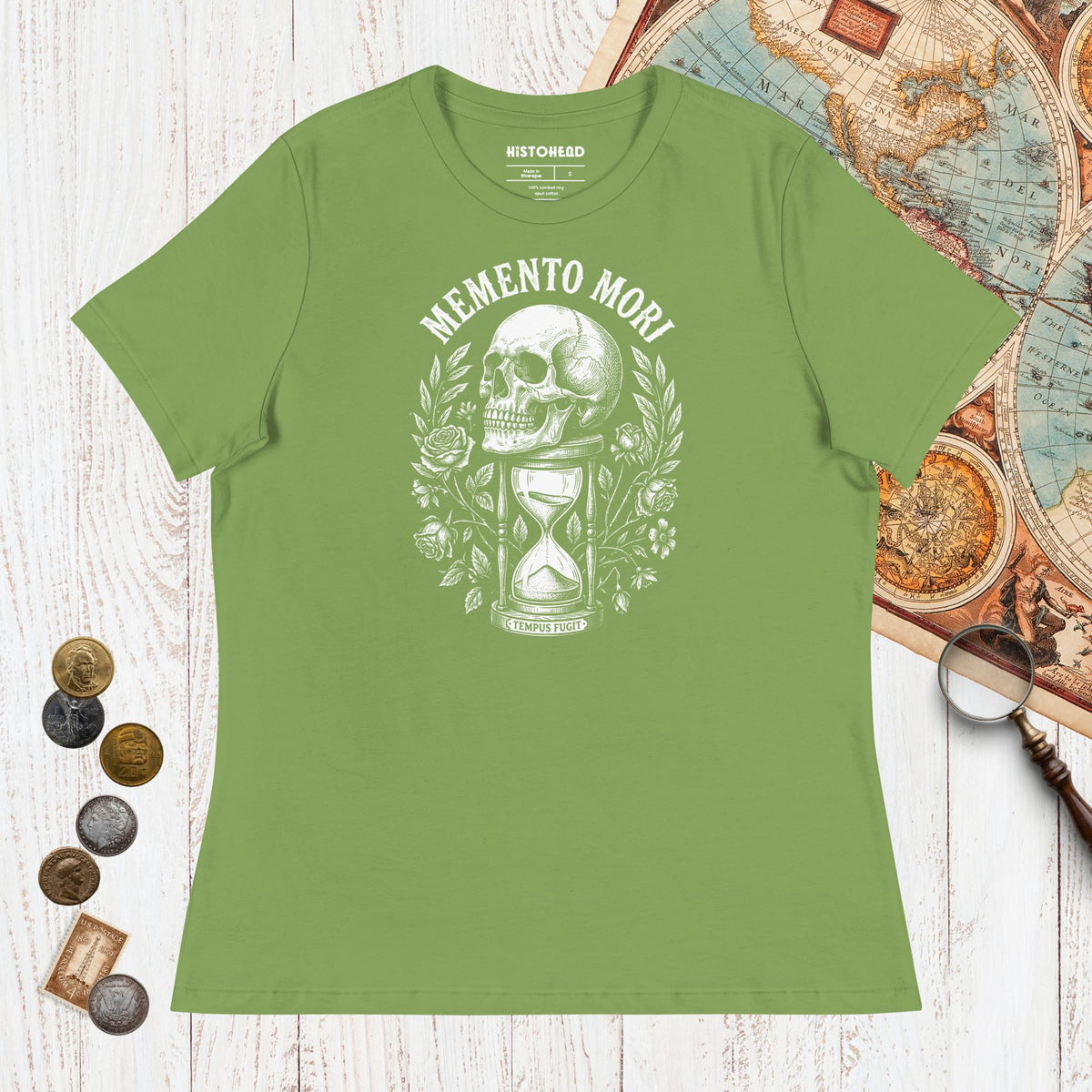 Leaf Memento Mori Tempus Fugit - Women's Tee - history buff gift by HistoHead