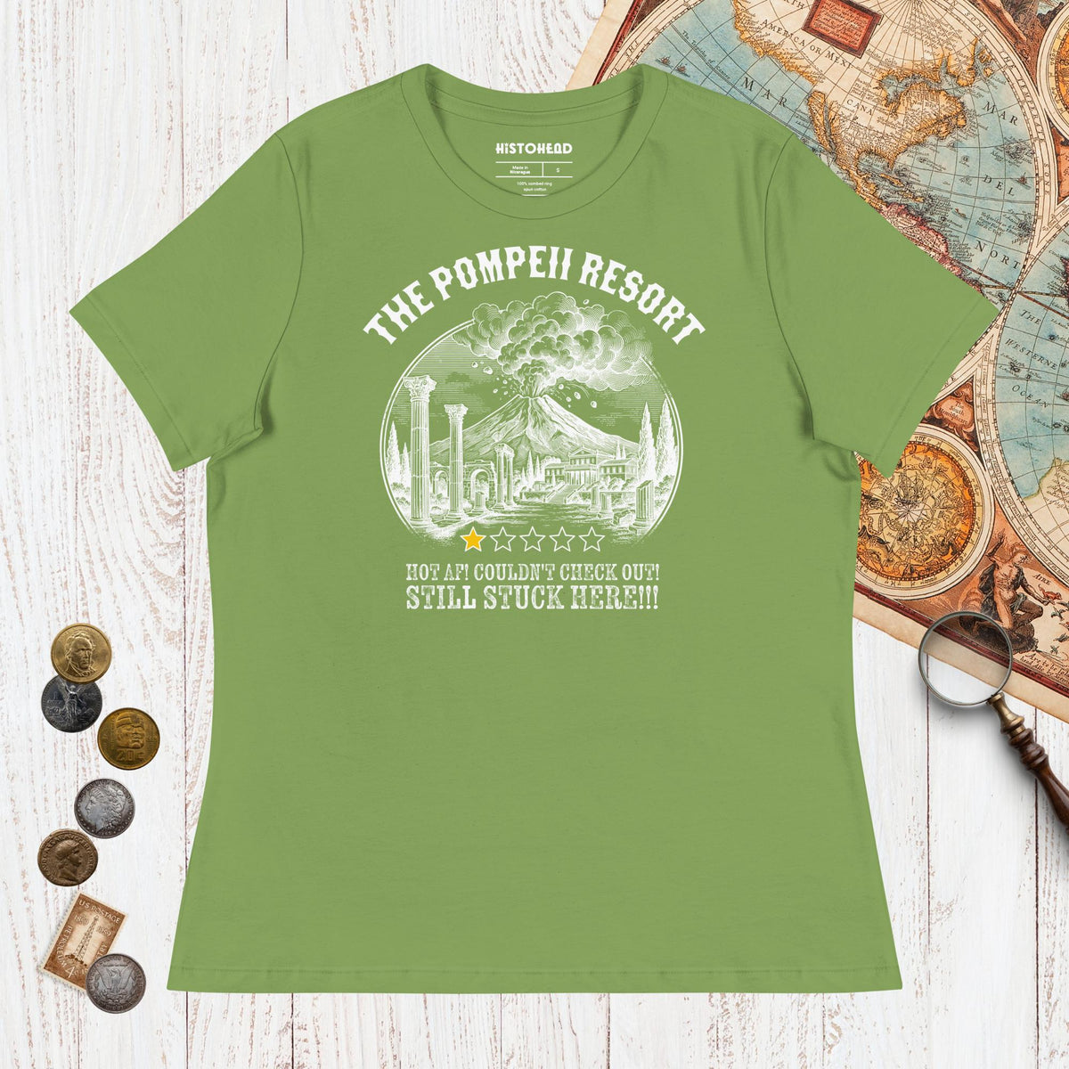Leaf The Pompeii Resort Review - Women's Tee - history buff gift by HistoHead