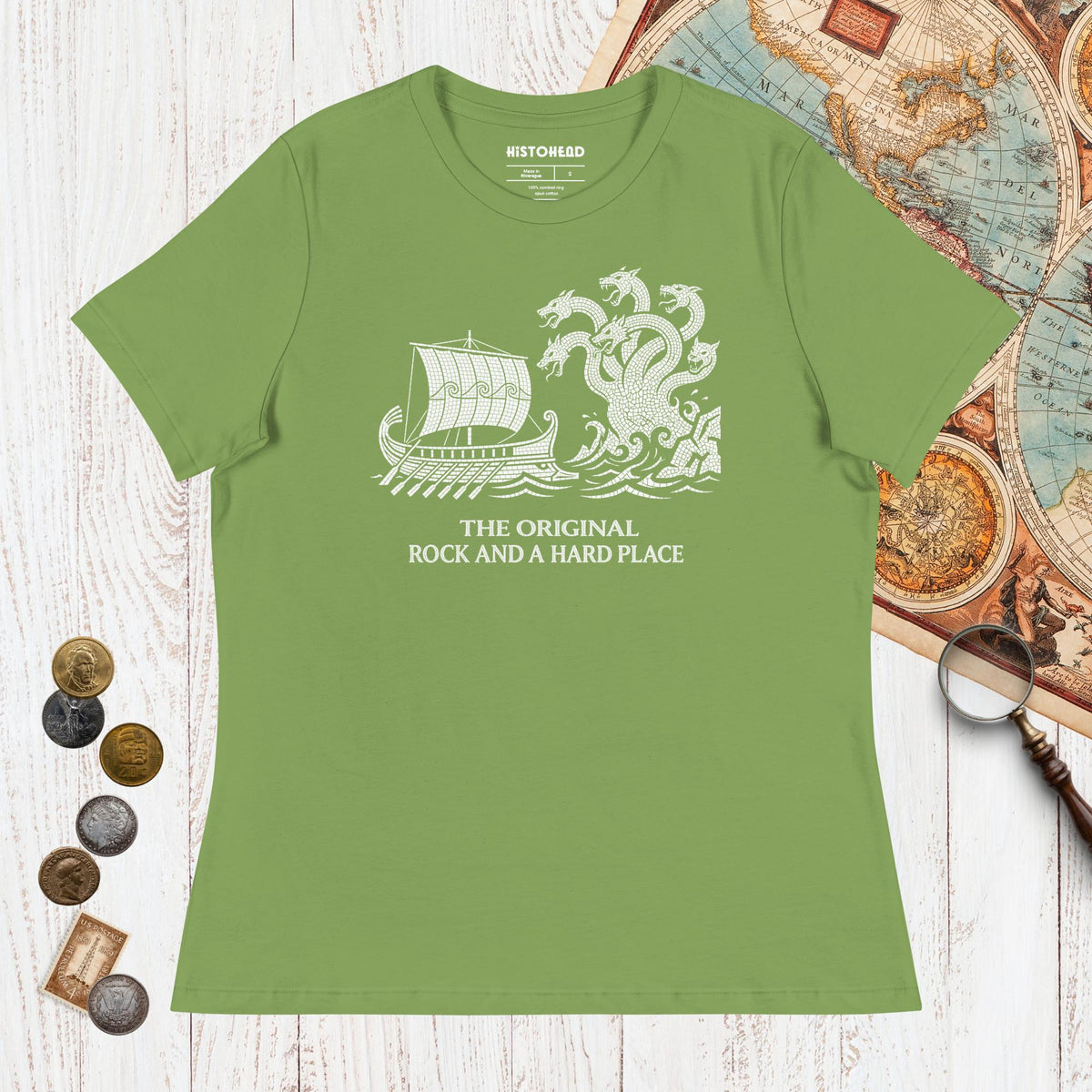 Leaf Odyssey Rock and a Hard Place - Women's Tee - history buff gift by HistoHead