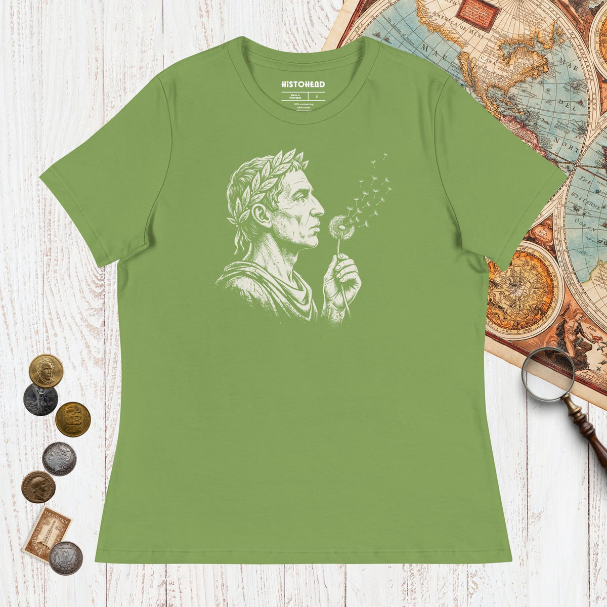 Leaf Caesar Blowing Wishes - Women's Tee - history buff gift by HistoHead