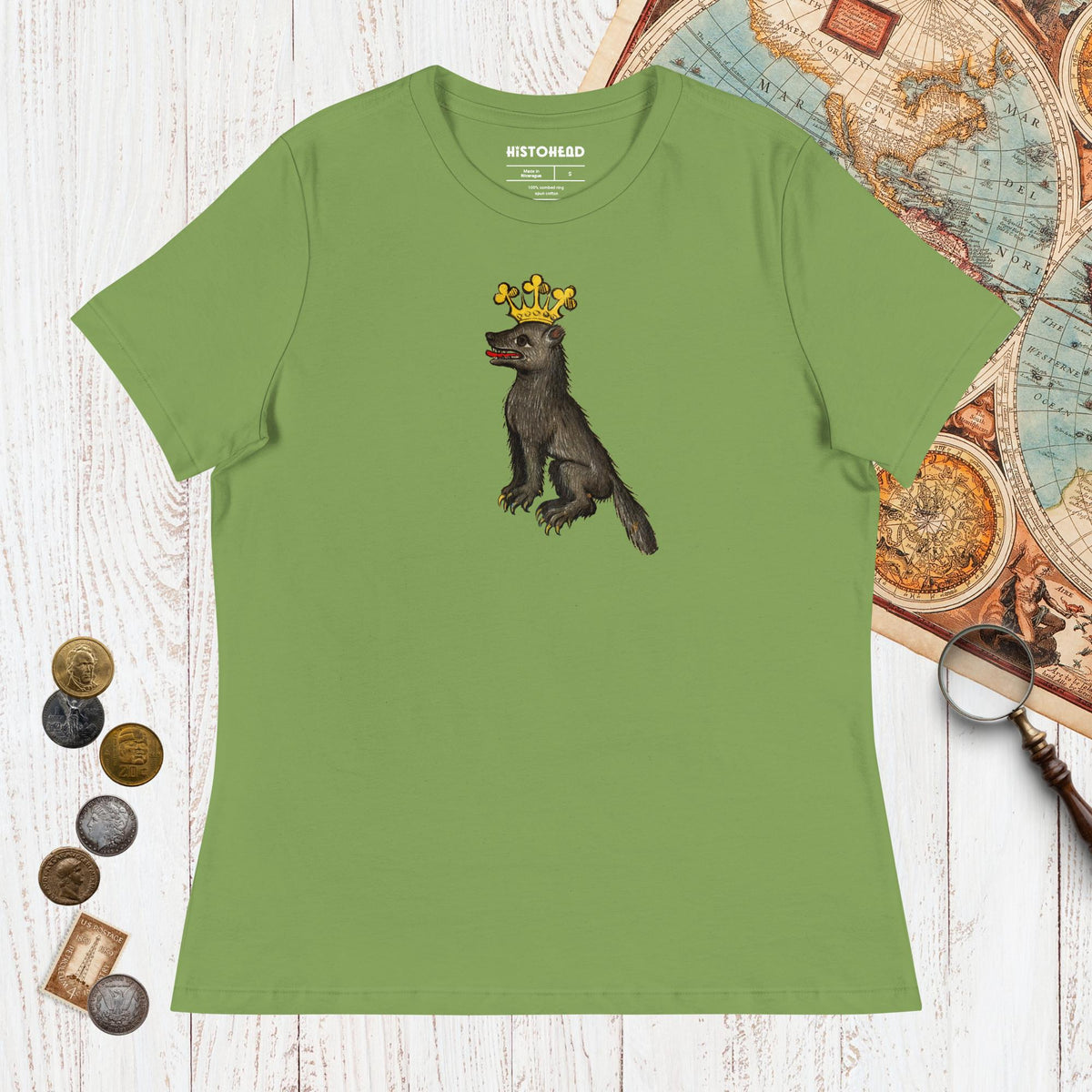 Leaf Medieval Wolf King - Women's Tee - history buff gift by HistoHead