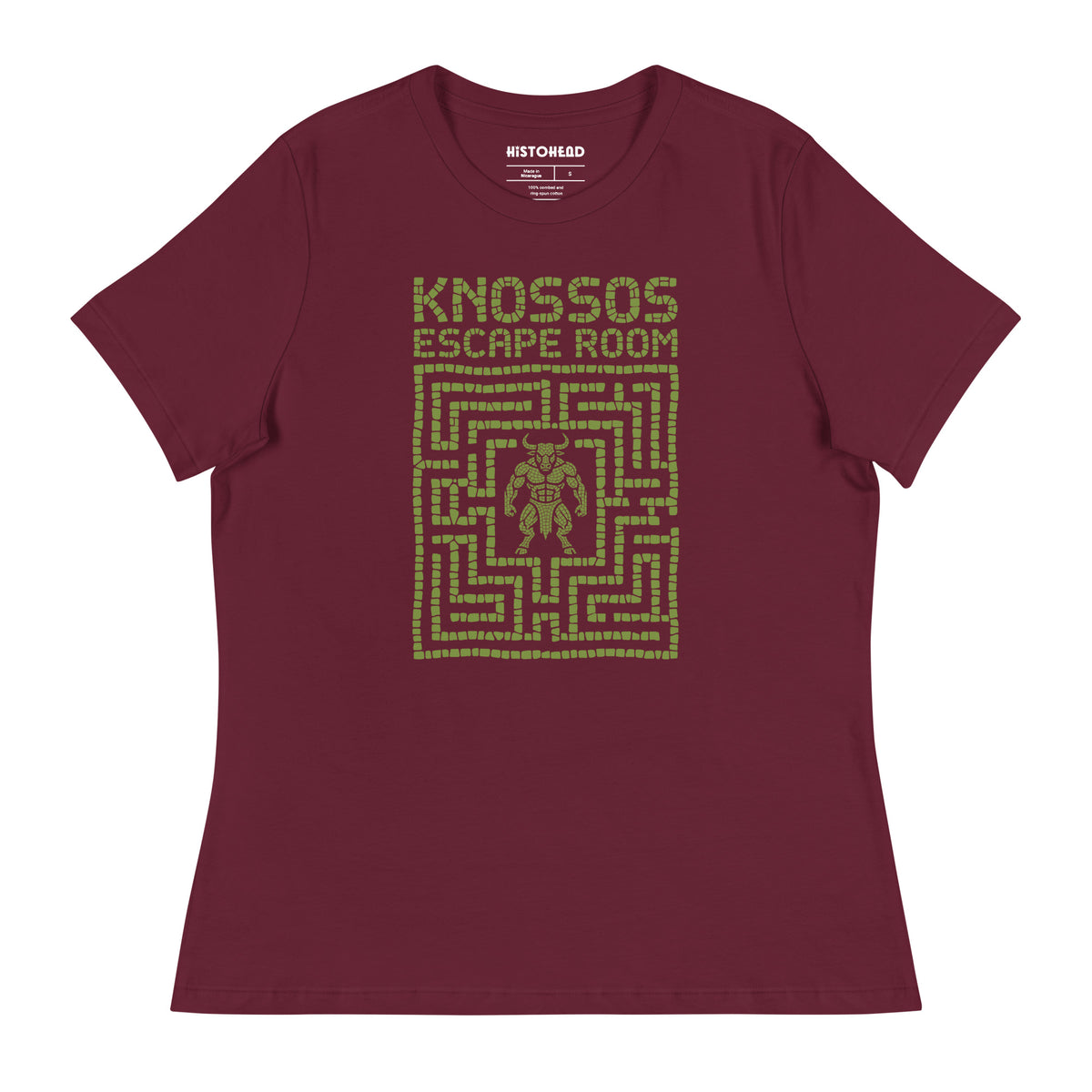 Maroon Knossos Escape Room - Women's Tee - history buff gift by HistoHead