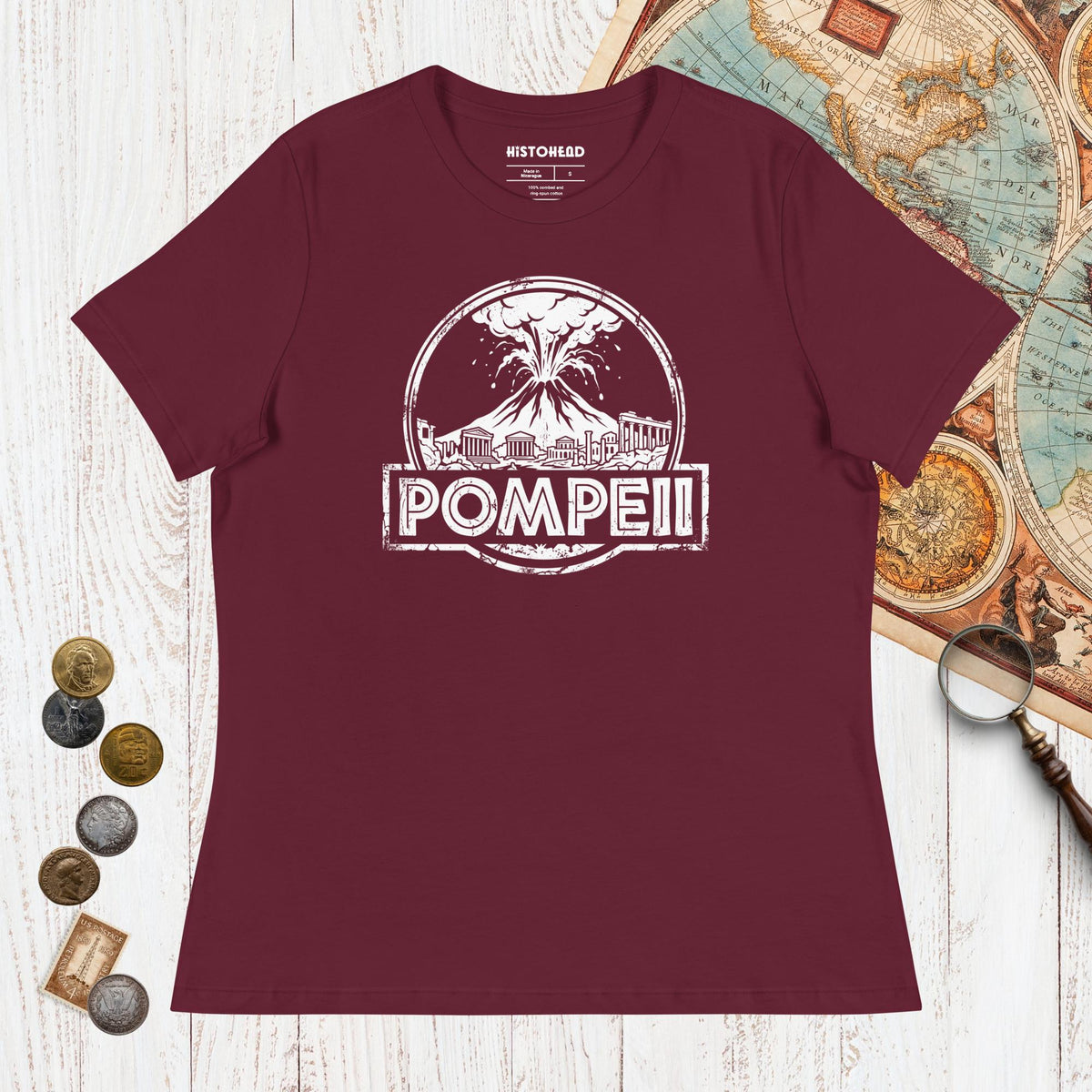 Maroon Pompeii - Women's Tee - history buff gift by HistoHead