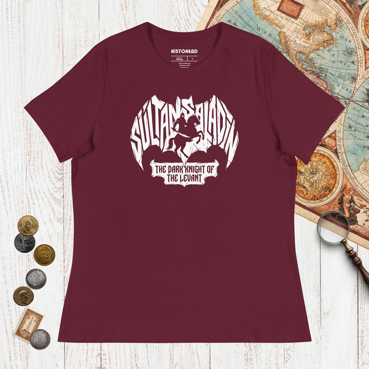 Maroon Saladin Dark Knight - Women's Tee - history buff gift by HistoHead