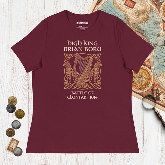 Maroon Brian Boru - Women's Tee - history buff gift by HistoHead