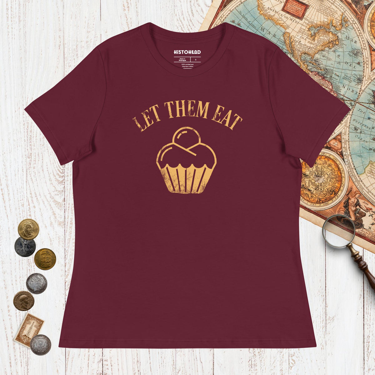 Maroon Let Them Eat Cake - Women's Tee - history buff gift by HistoHead