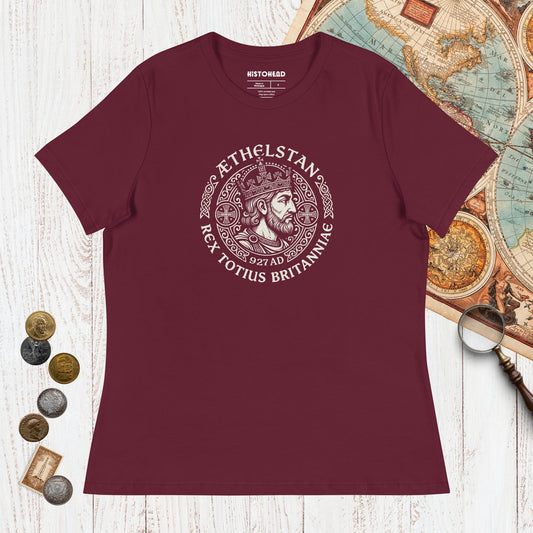 Maroon Æthelstan King of All Britain - Women's Tee - history buff gift by HistoHead