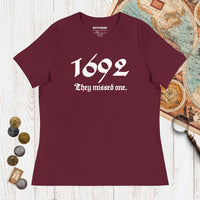 Maroon 1692 Witch Trials - Women's Tee - history buff gift by HistoHead