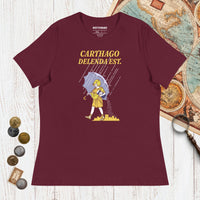 Maroon Carthago Delenda Est Salt Girl - Women's Tee - history buff gift by HistoHead