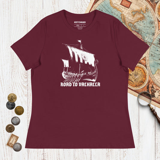 Maroon Road to Valhalla - Women's Tee - history buff gift by HistoHead