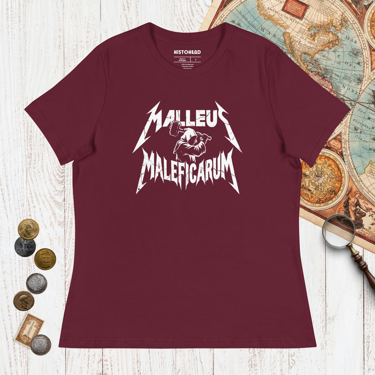 Maroon Malleus Maleficarum - Women's Tee - history buff gift by HistoHead