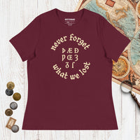 Maroon Never Forget Lost Letters - Women's Tee - history buff gift by HistoHead