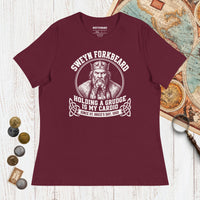 Maroon Sweyn Forkbeard Holding a Grudge Is My Cardio - Women's Tee - history buff gift by HistoHead