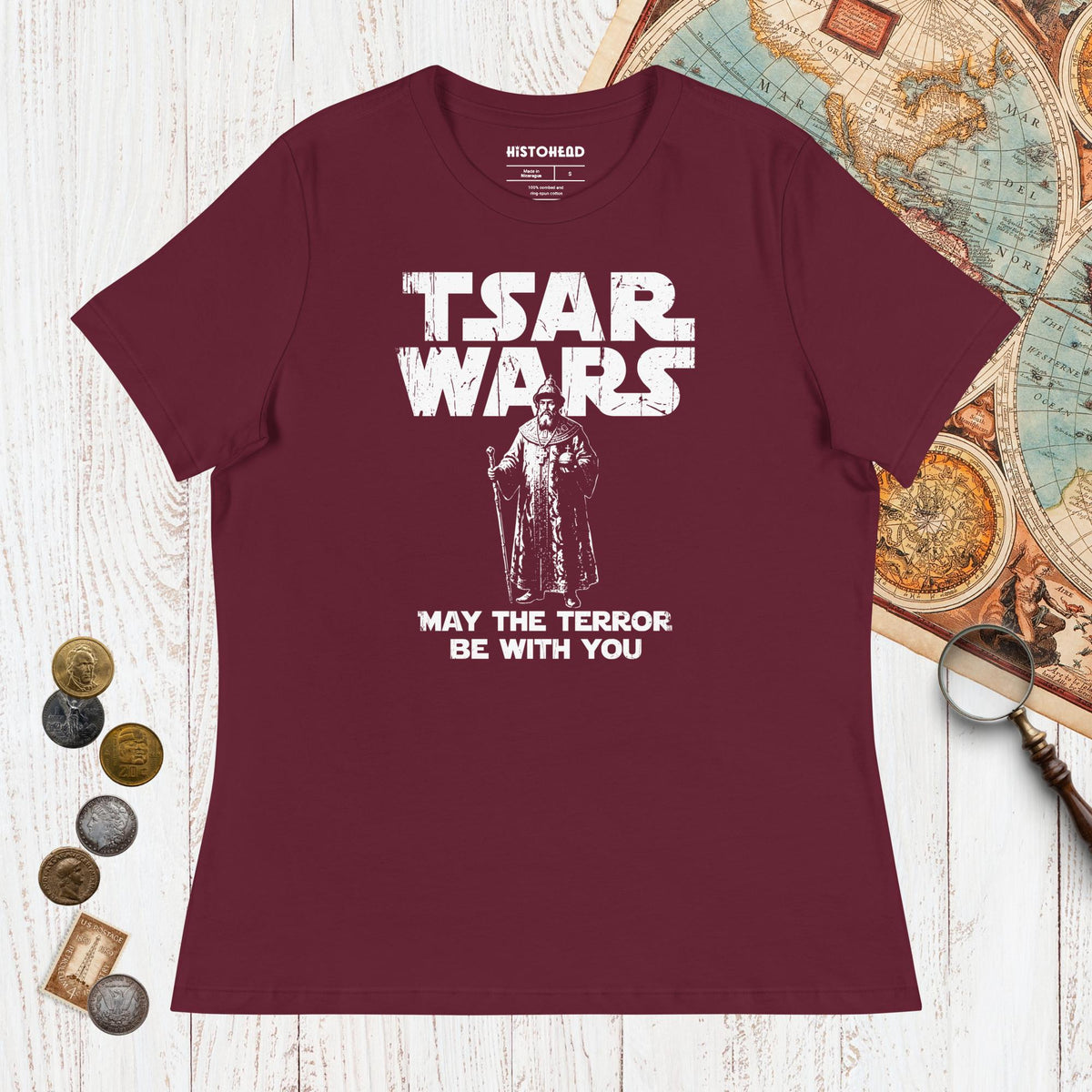 Maroon Ivan the Terrible Tsar Wars - Women's Tee - history buff gift by HistoHead