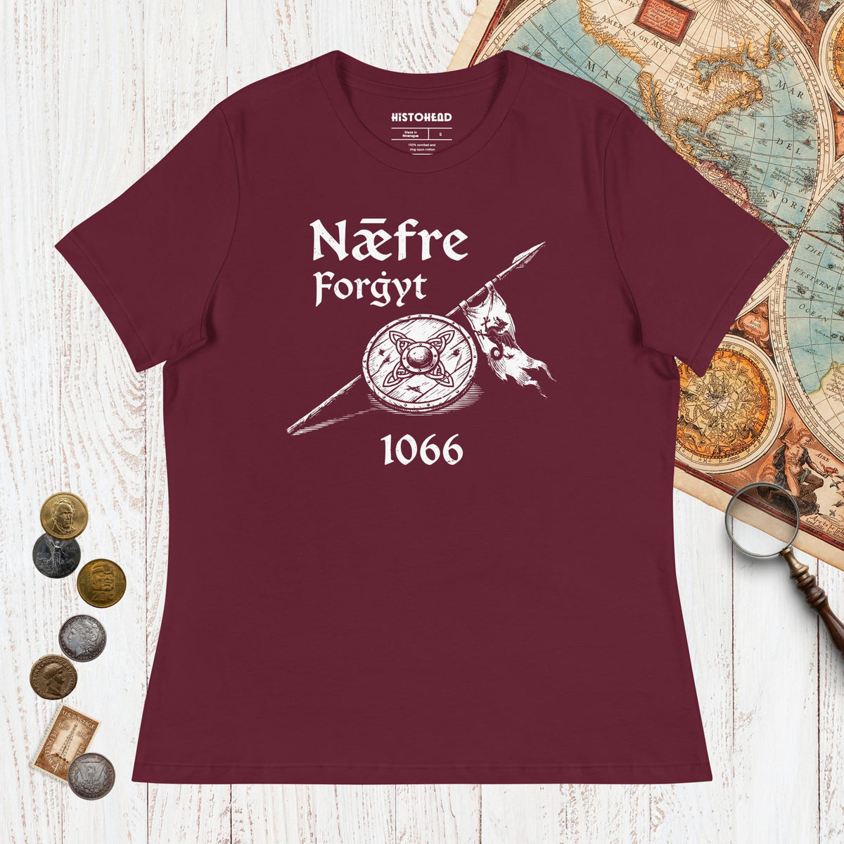 Maroon Never Forget 1066 - Women's Tee - history buff gift by HistoHead