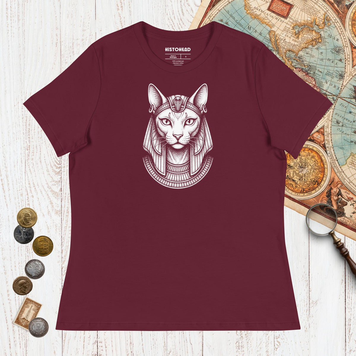 Maroon Bastet - Women's Tee - history buff gift by HistoHead