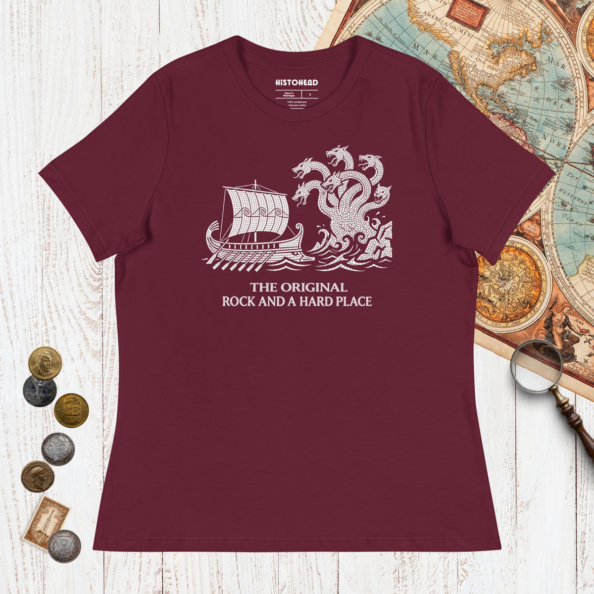 Maroon Odyssey Rock and a Hard Place - Women's Tee - history buff gift by HistoHead