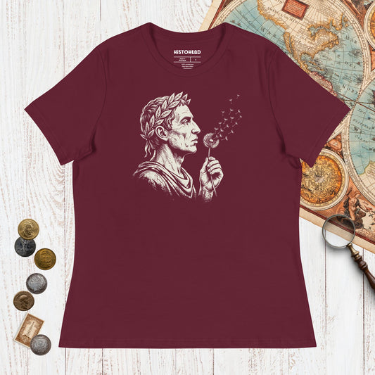 Maroon Caesar Blowing Wishes - Women's Tee - history buff gift by HistoHead