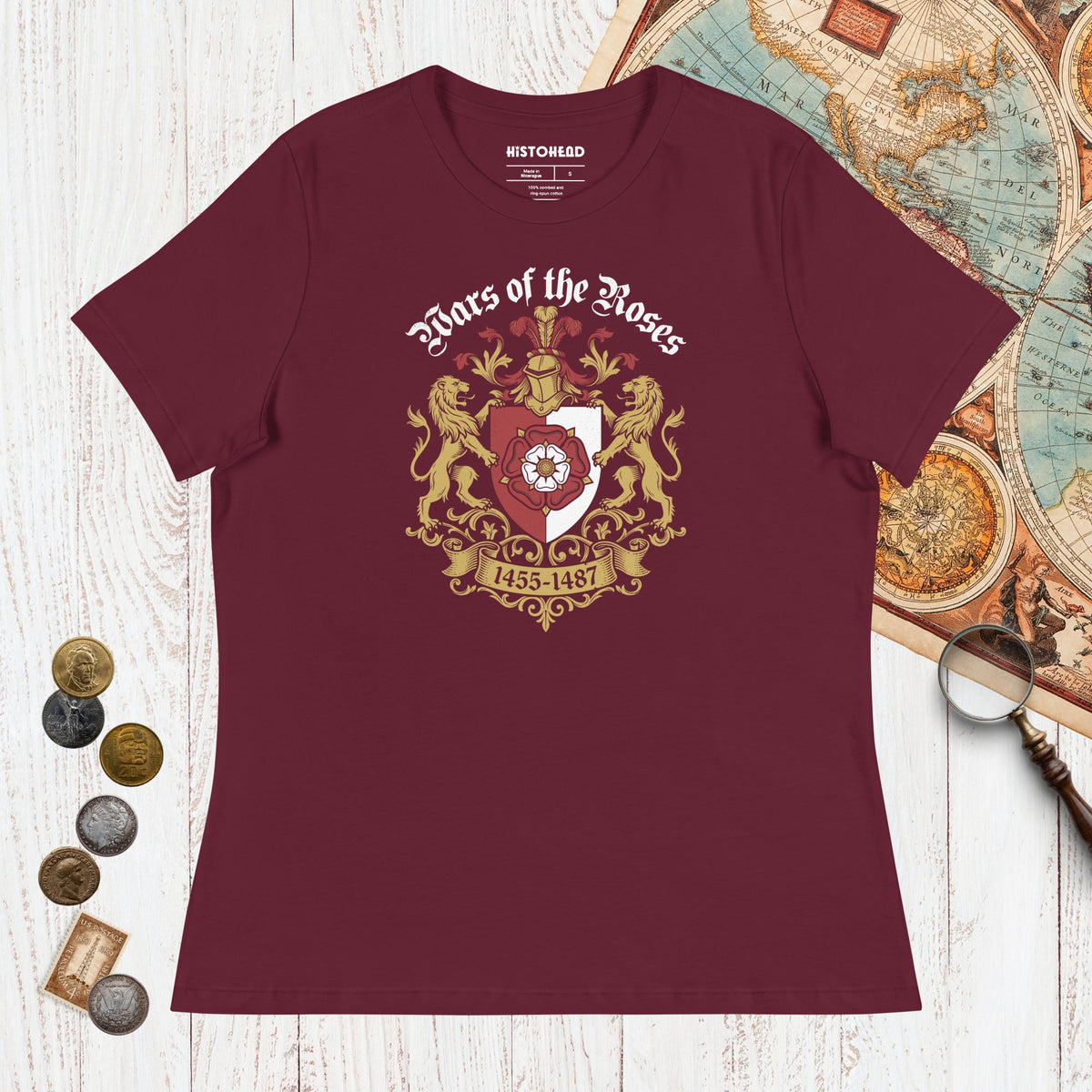 Maroon Wars of the Roses - Women's Tee - history buff gift by HistoHead