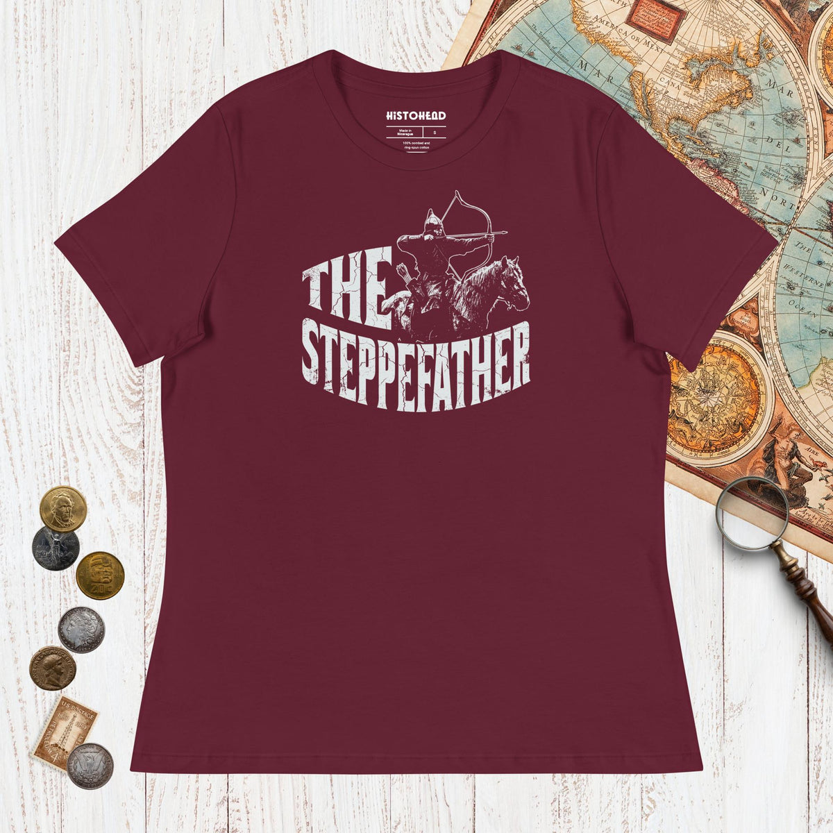 Maroon The Steppefather - Women's Tee - history buff gift by HistoHead