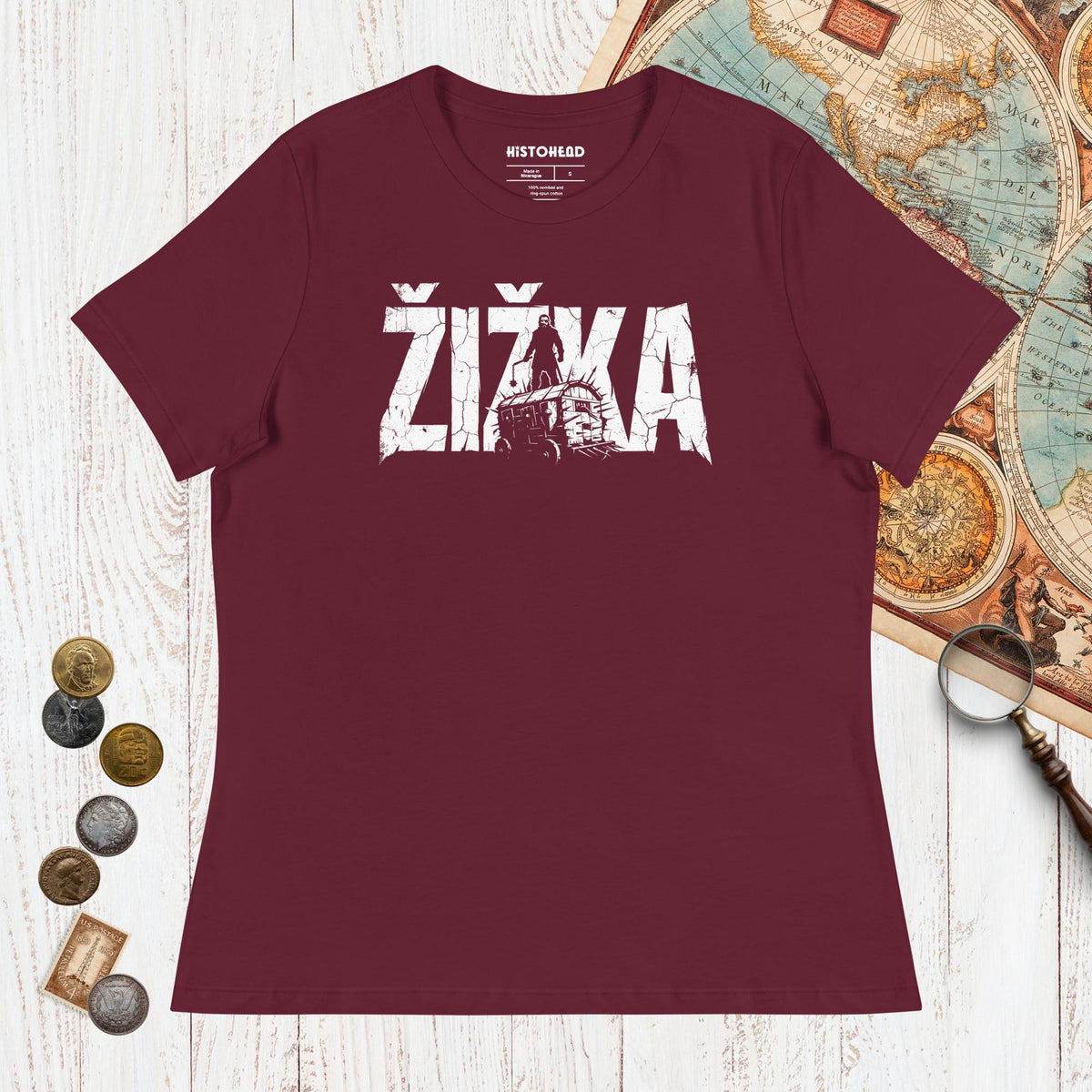 Maroon Jan Žižka - Women's Tee - history buff gift by HistoHead