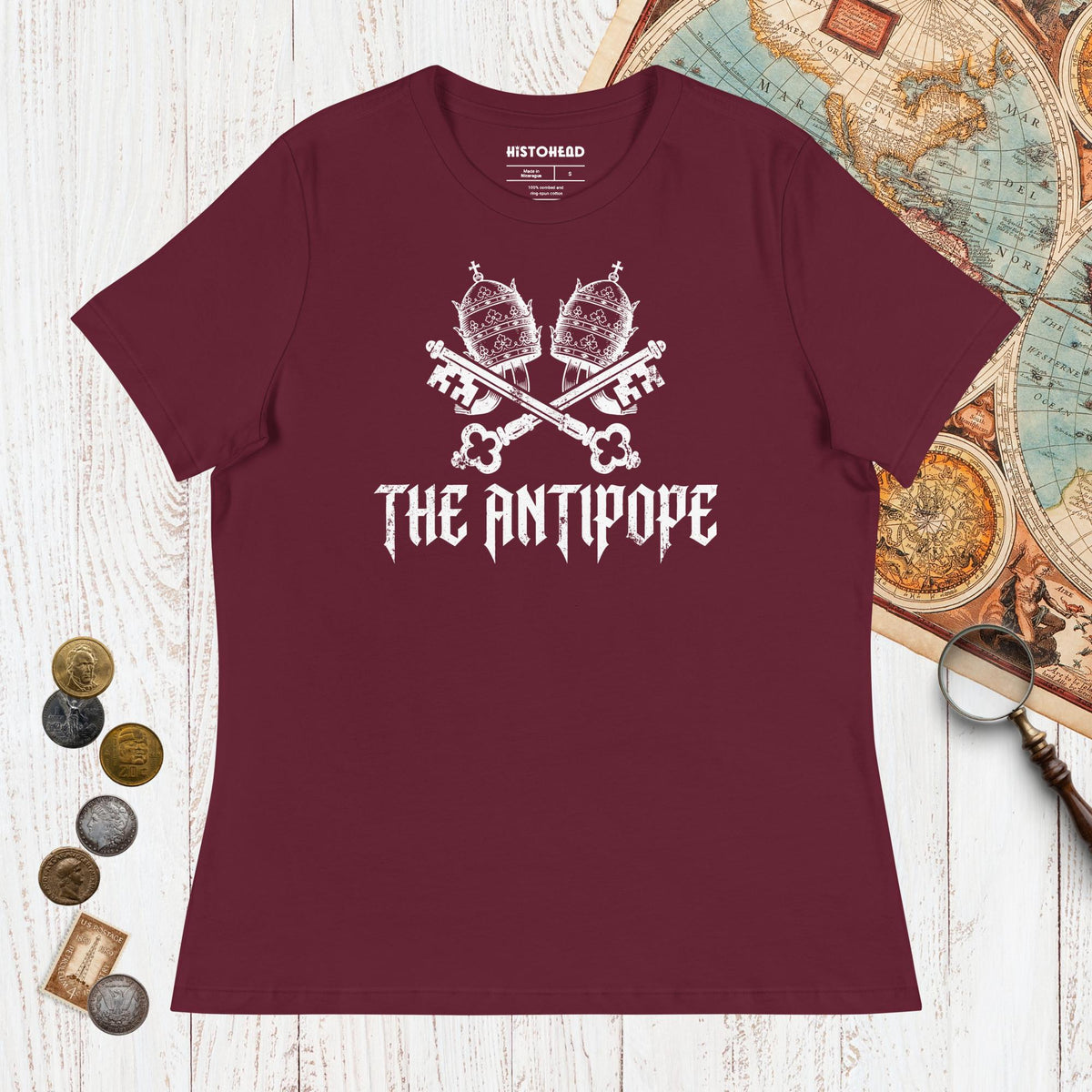Maroon The Antipope - Women's Tee - history buff gift by HistoHead