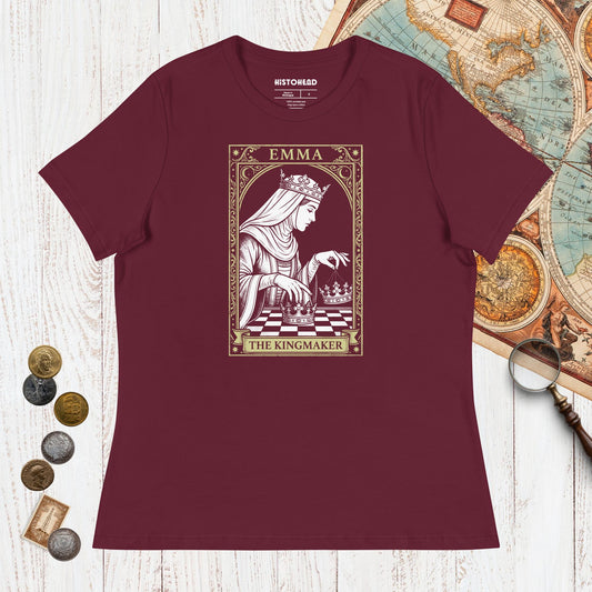 Maroon Emma of Normandy The Kingmaker - Women's Tee - history buff gift by HistoHead