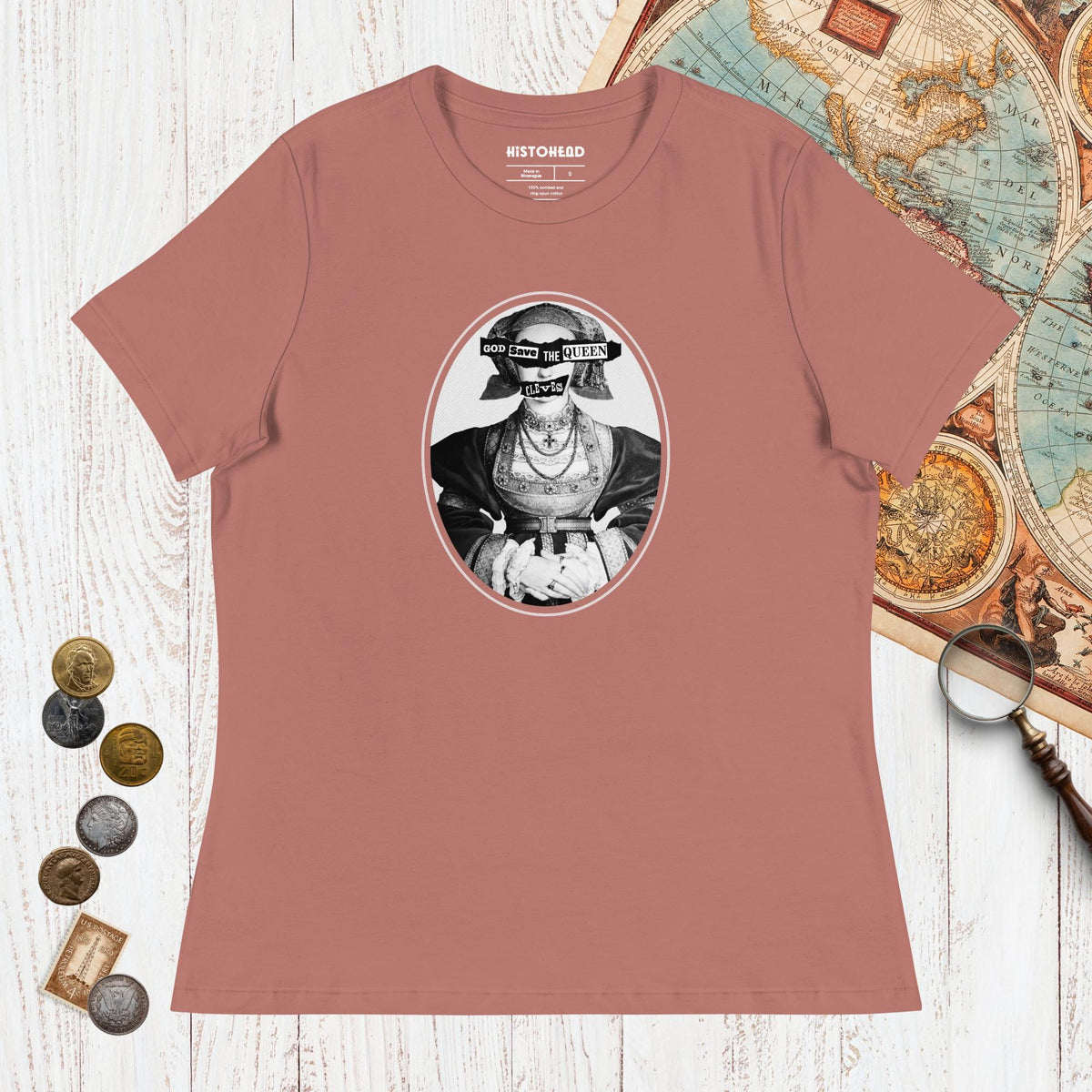 Mauve God Save the Queen Anne of Cleves - Women's Tee - history buff gift by HistoHead