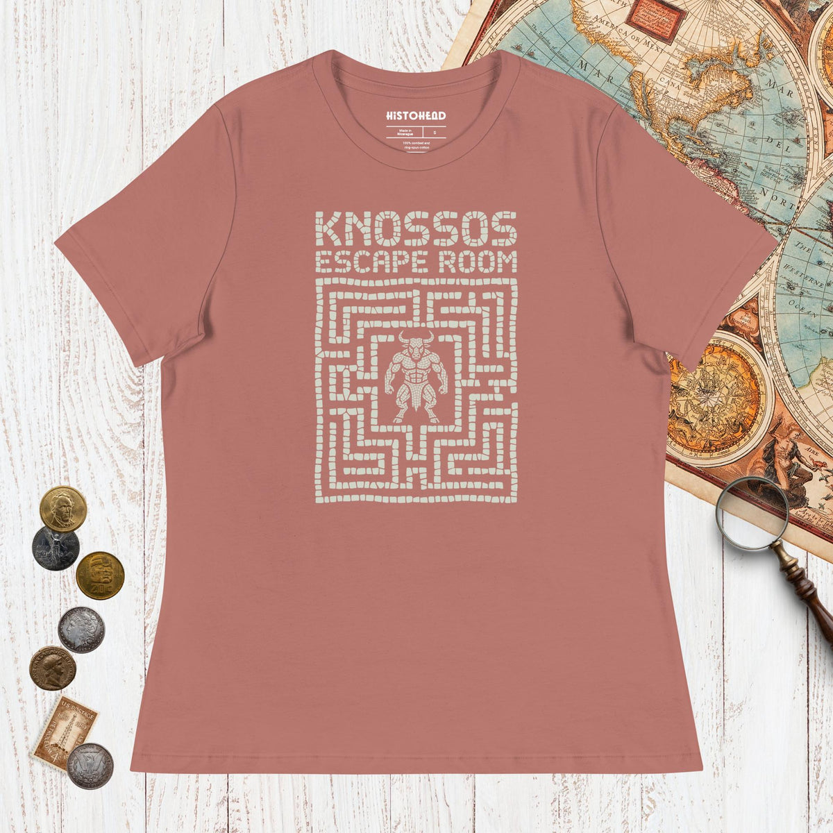 Mauve Knossos Escape Room - Women's Tee - history buff gift by HistoHead