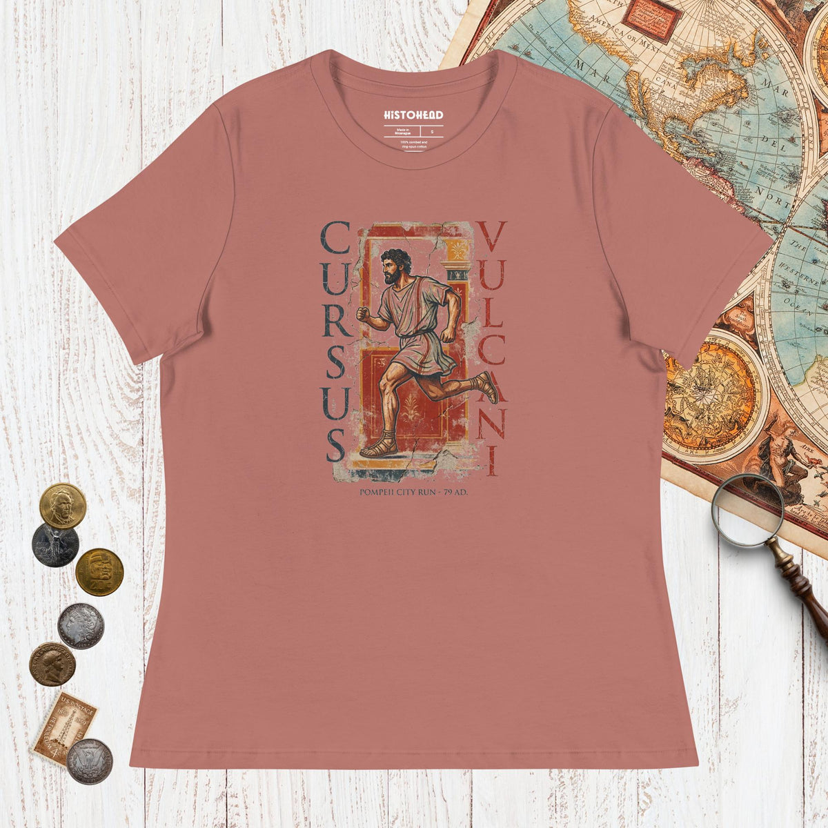 Mauve Pompeii Cursus Vulcani - Women's Tee - history buff gift by HistoHead