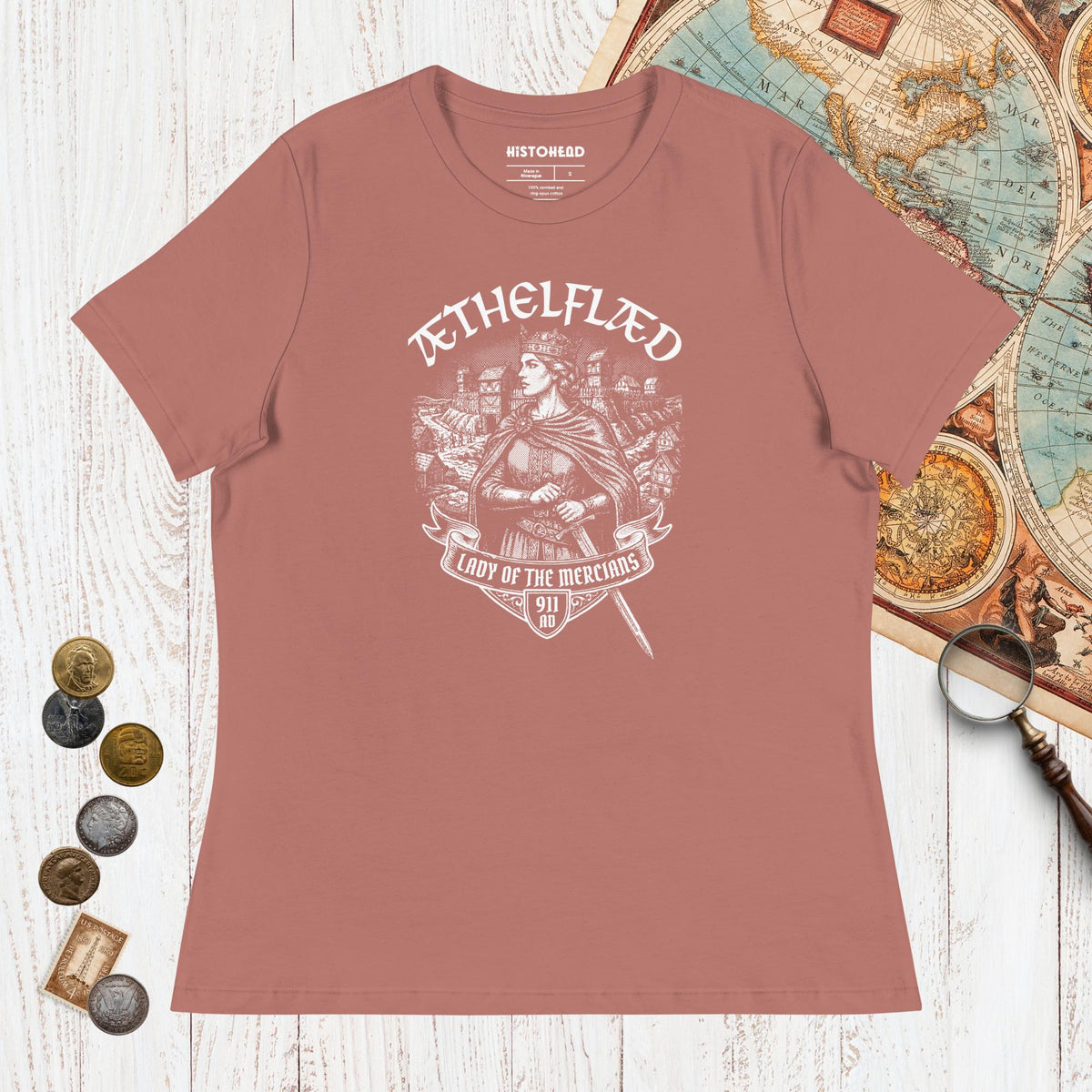 Mauve Æthelflæd Lady of the Mercians - Women's Tee - history buff gift by HistoHead
