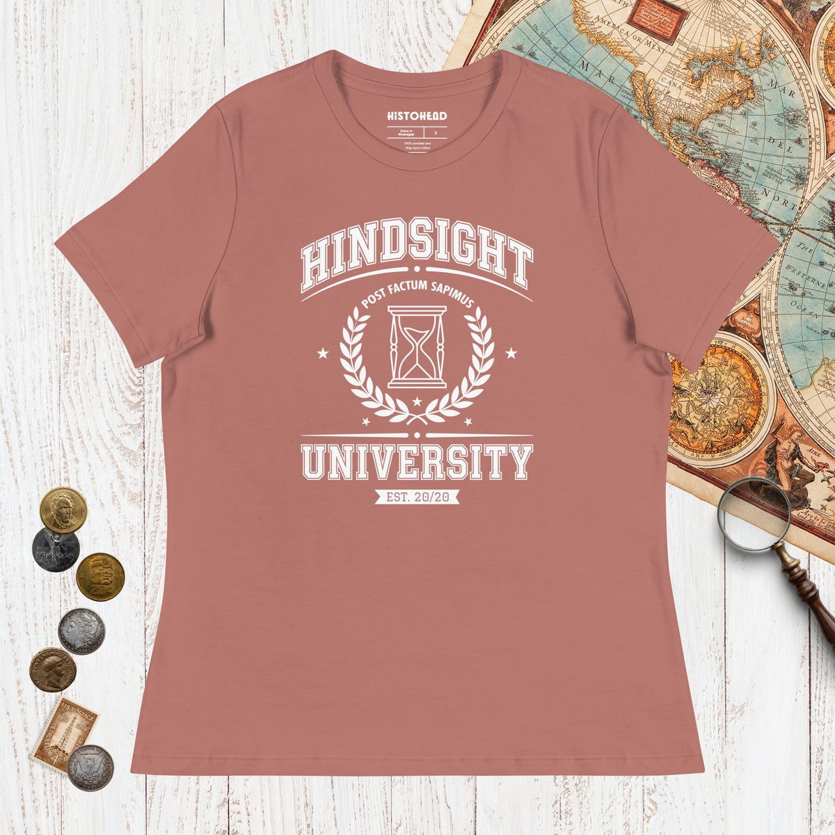 Mauve Hindsight University - Women's Tee - history buff gift by HistoHead