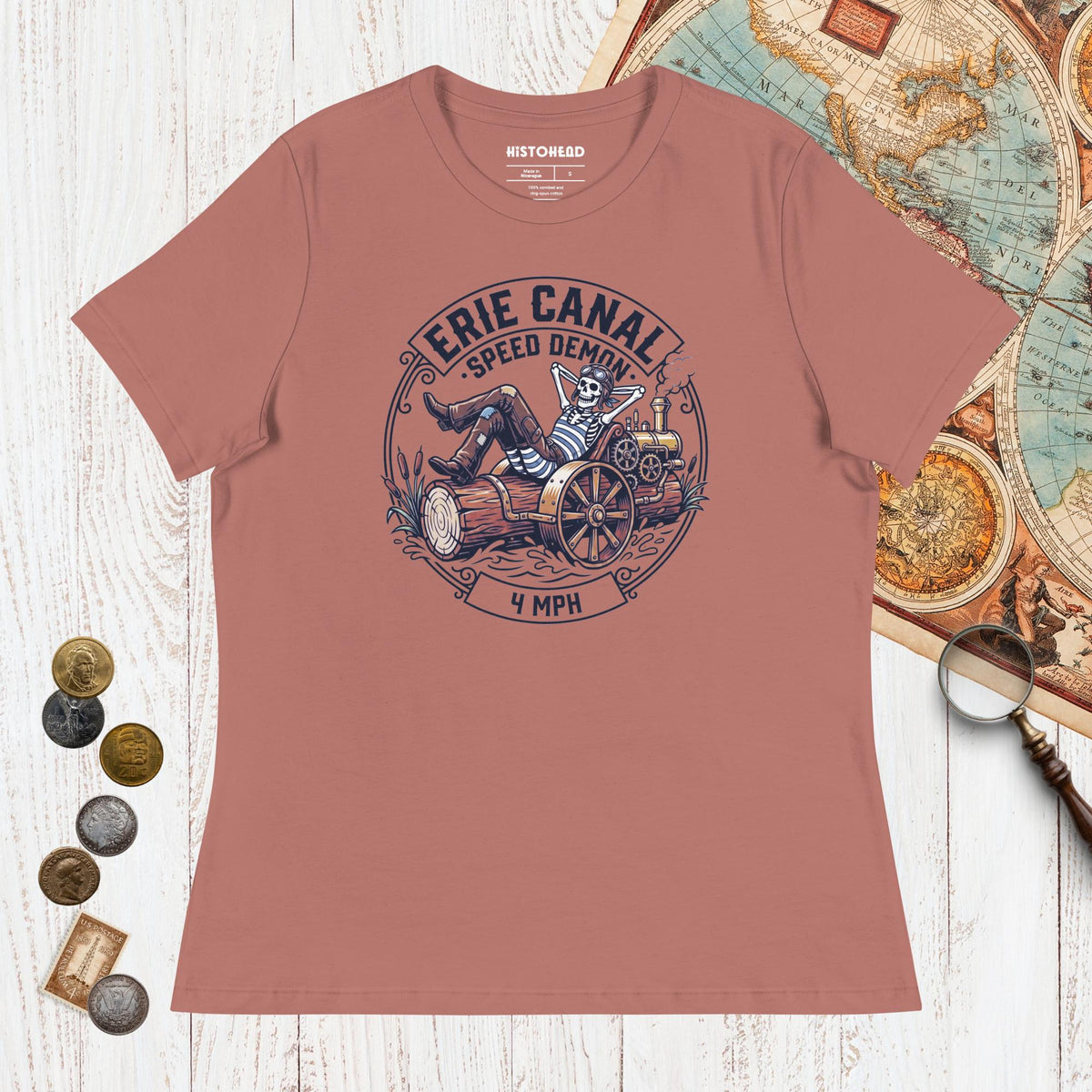 Mauve Erie Canal Speed Demon - Women's Tee - history buff gift by HistoHead