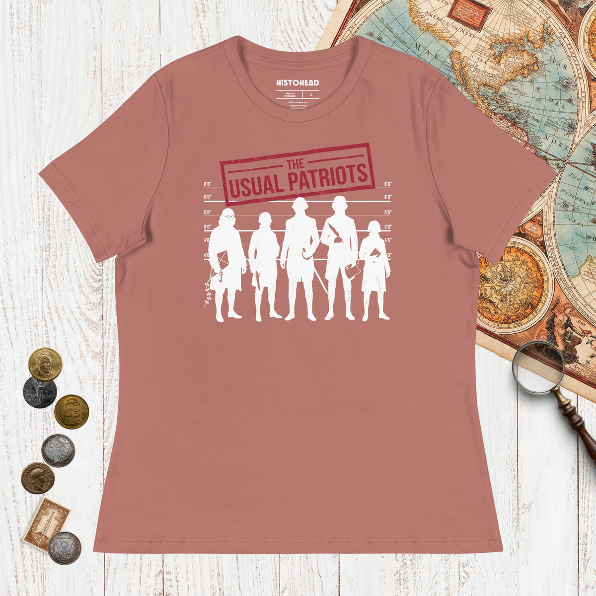 Mauve The Usual Patriots - Women's Tee - history buff gift by HistoHead