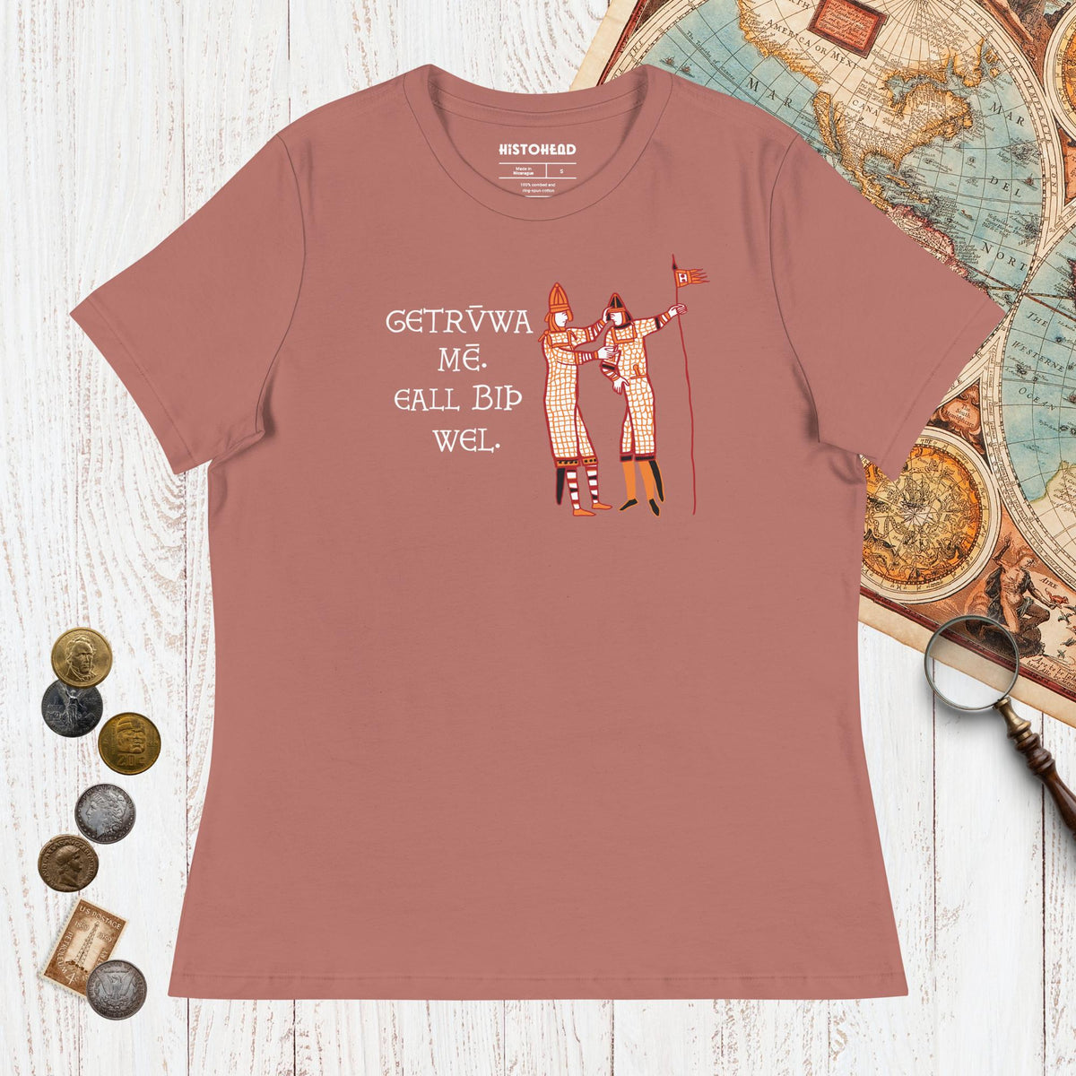 Mauve Bayeux Tapestry Trust Me Everything Will Be Fine Old English - Women's Tee - history buff gift by HistoHead
