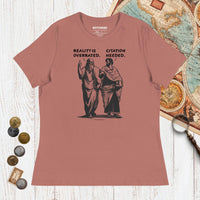 Mauve Plato & Aristotle Debate - Women's Tee - history buff gift by HistoHead