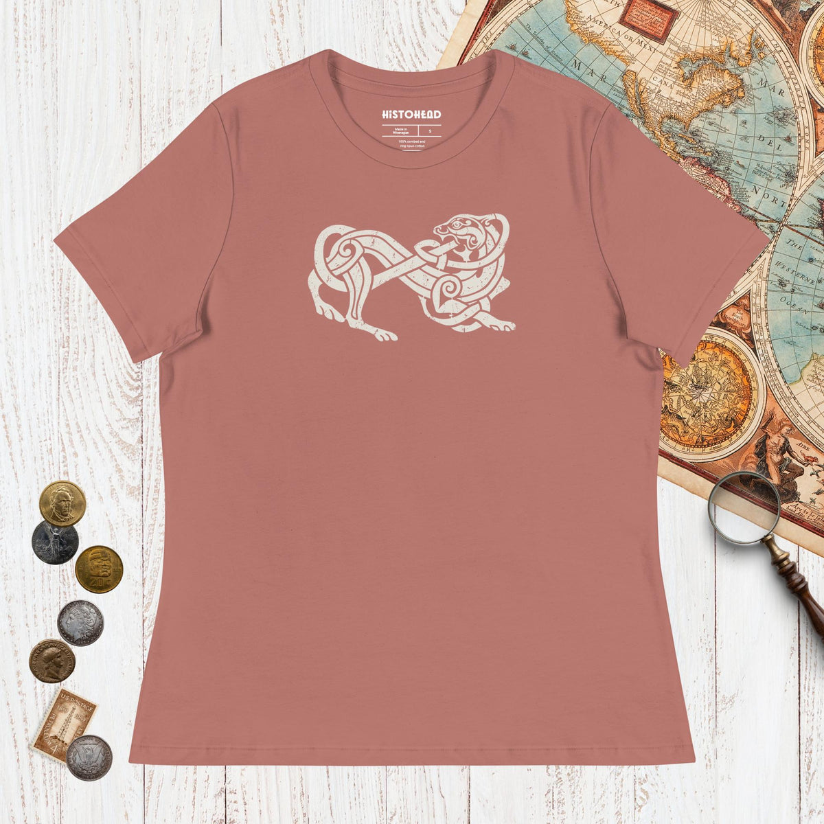 Mauve Norse Lion - Women's Tee - history buff gift by HistoHead