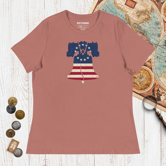 Mauve Liberty Bell - Women's Tee - history buff gift by HistoHead