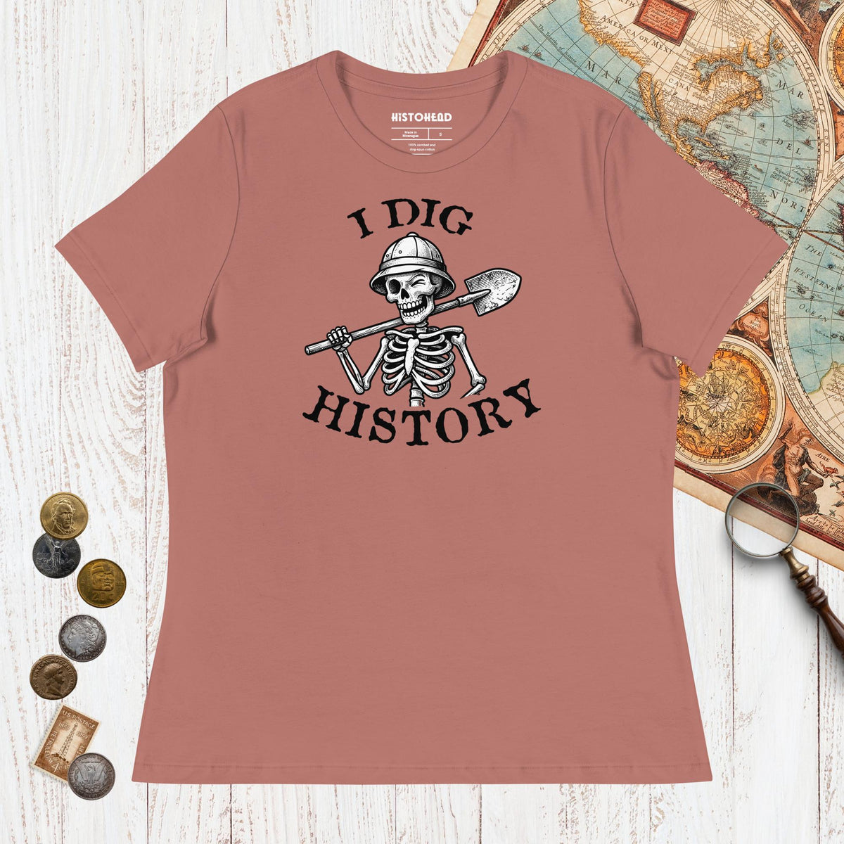 Mauve I Dig History - Women's Tee - history buff gift by HistoHead