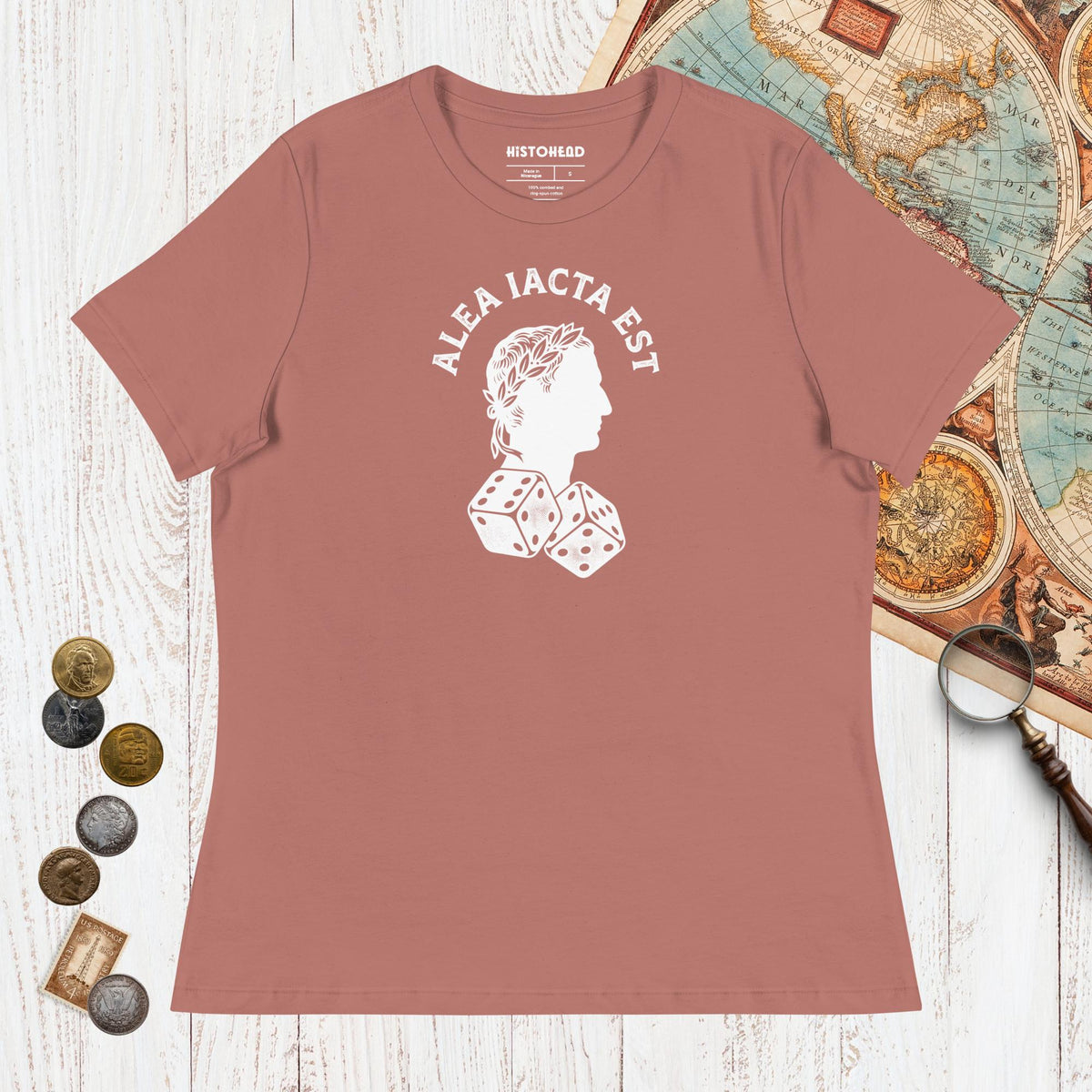 Mauve Alea Iacta Est Caesar Quote - Women's Tee - history buff gift by HistoHead