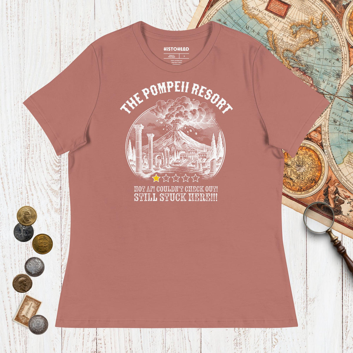 Mauve The Pompeii Resort Review - Women's Tee - history buff gift by HistoHead
