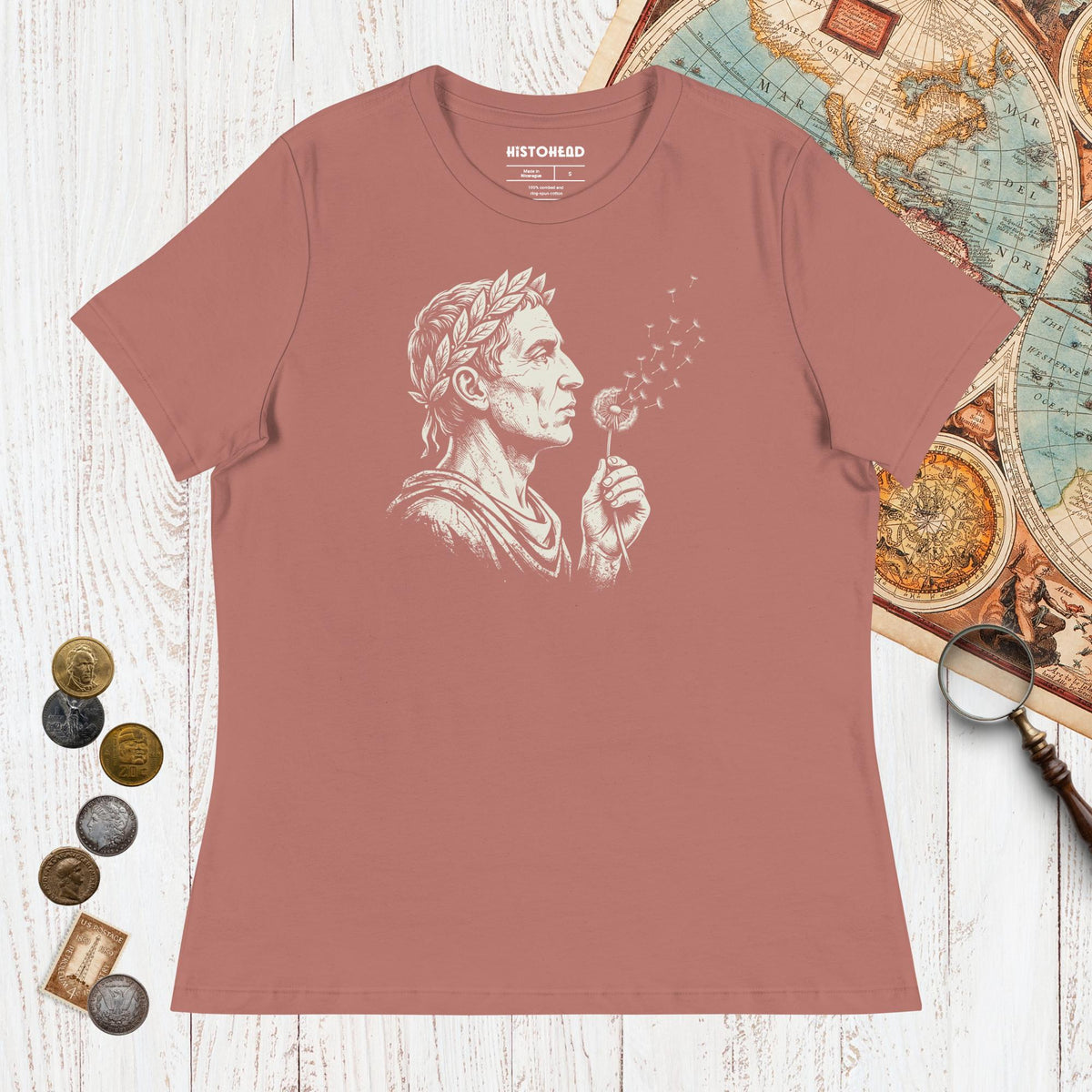 Mauve Caesar Blowing Wishes - Women's Tee - history buff gift by HistoHead