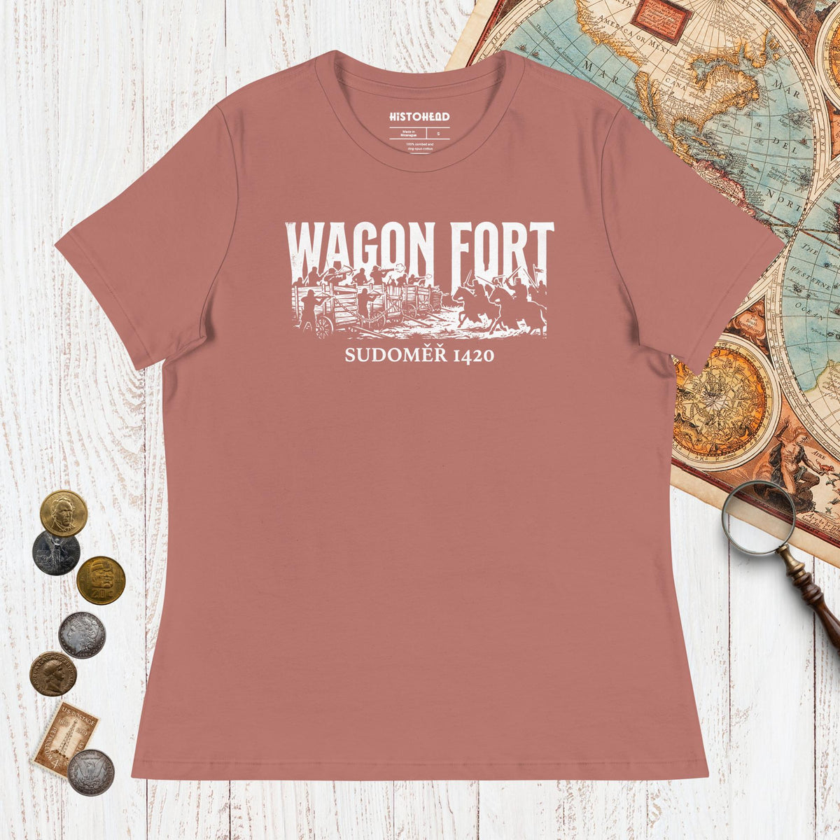 Mauve Wagon Fort Battle of Sudoměř - Women's Tee - history buff gift by HistoHead