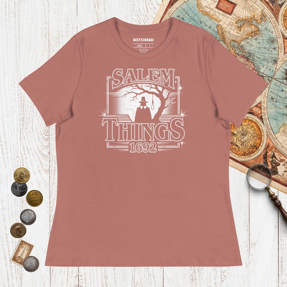 Mauve Salem Things 1692 - Women's Tee - history buff gift by HistoHead
