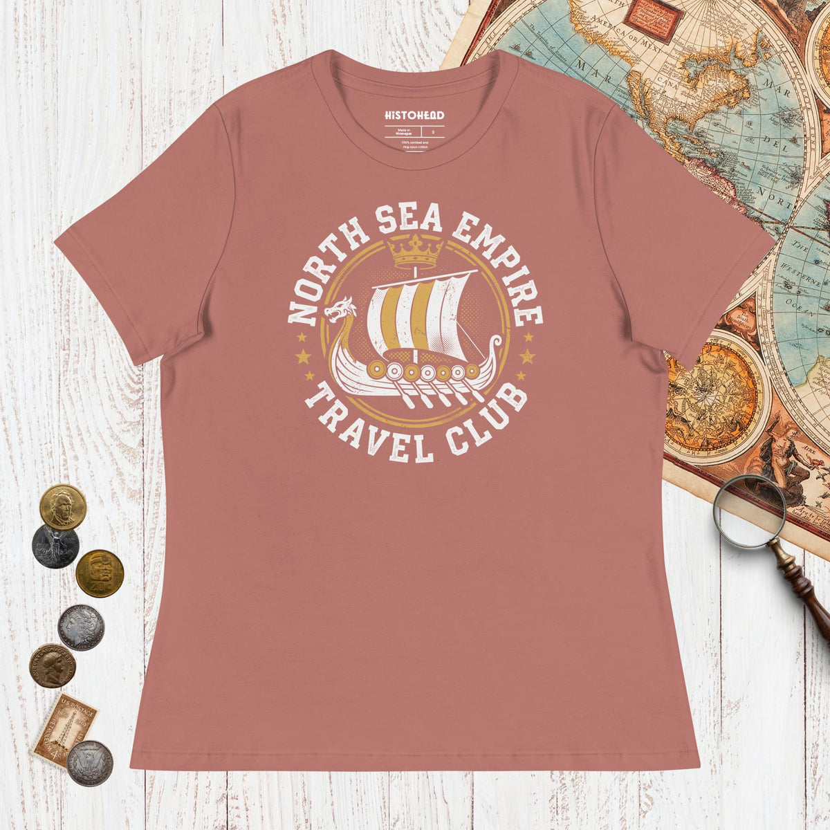 Mauve North Sea Empire Travel Club - Women's Tee - history buff gift by HistoHead